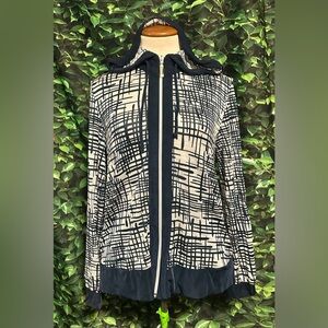 Chico's Blouse Hoodie Womens 0/S Navy Blue